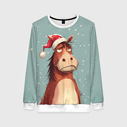 Женский свитшот Недовольная лошадка