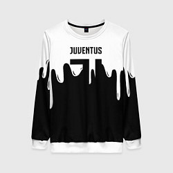 Свитшот женский Ювентус жидкие краски, цвет: 3D-белый