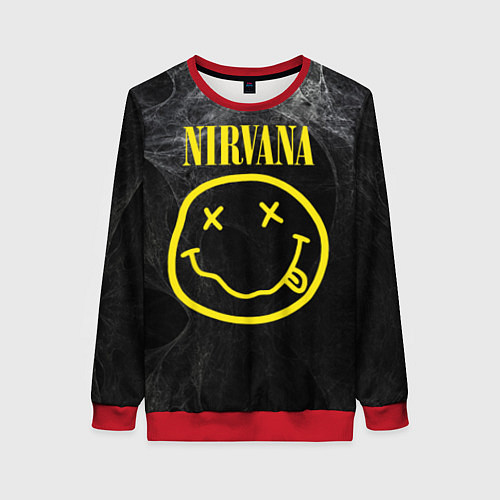 Женский свитшот Nirvana Smoke / 3D-Красный – фото 1