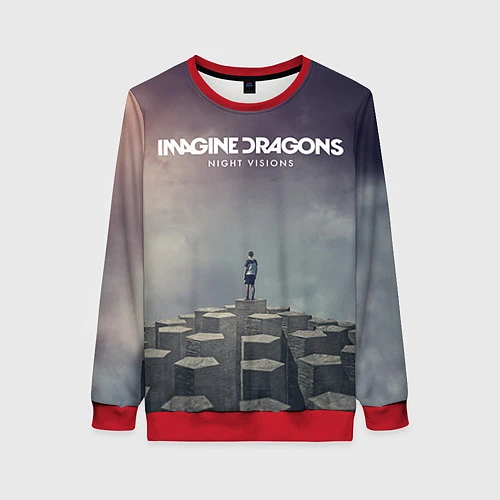 Женский свитшот Imagine Dragons: Night Visions / 3D-Красный – фото 1