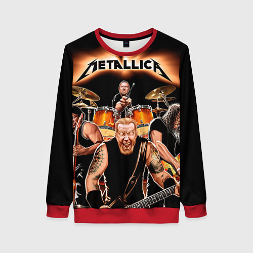 Женский свитшот Metallica Band / 3D-Красный – фото 1