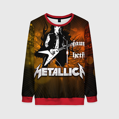 Женский свитшот Metallica: James Hetfield / 3D-Красный – фото 1