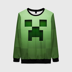 Свитшот женский Creeper Face, цвет: 3D-черный
