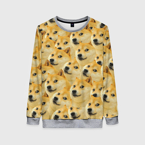 Женский свитшот Doge / 3D-Меланж – фото 1