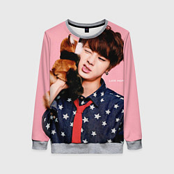 Свитшот женский BTS: Love Me, цвет: 3D-меланж