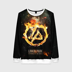 Свитшот женский Linkin Park: Burning the skies, цвет: 3D-белый