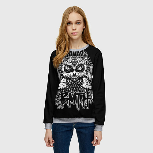 Женский свитшот BMTH Owl / 3D-Меланж – фото 3