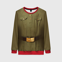 Свитшот женский Униформа солдата, цвет: 3D-красный