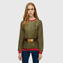 Свитшот женский Униформа солдата, цвет: 3D-красный — фото 2