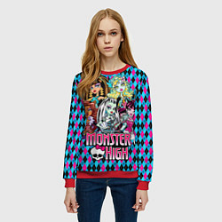 Свитшот женский Monster High, цвет: 3D-красный — фото 2