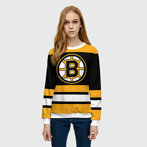 Женский свитшот Boston Bruins / 3D-Белый – фото 3