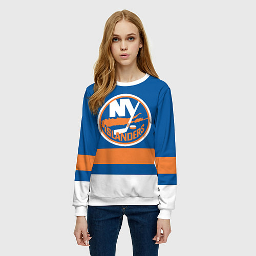 Женский свитшот New York Islanders / 3D-Белый – фото 3