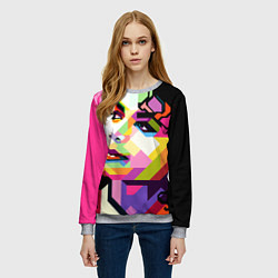 Свитшот женский Michael Jackson Art, цвет: 3D-меланж — фото 2
