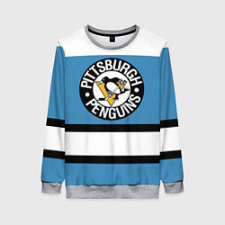 Свитшот женский Pittsburgh Penguins: White, цвет: 3D-меланж