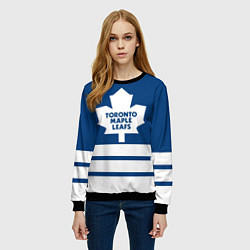Свитшот женский Toronto Maple Leafs, цвет: 3D-черный — фото 2