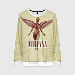 Свитшот женский Nirvana Angel, цвет: 3D-белый
