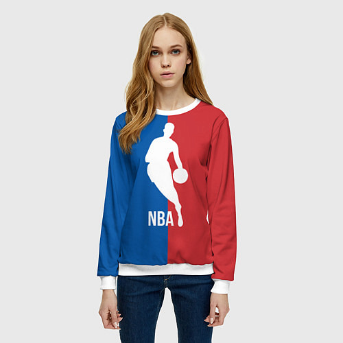Женский свитшот Эмблема NBA / 3D-Белый – фото 3