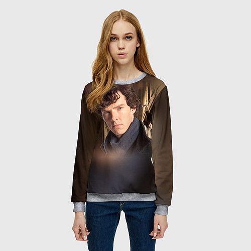 Женский свитшот Бенедикт Камбербэтч 1 / 3D-Меланж – фото 3