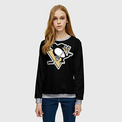 Свитшот женский Pittsburgh Penguins: Malkin, цвет: 3D-меланж — фото 2