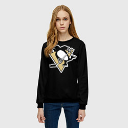 Свитшот женский Pittsburgh Penguins: Crosby, цвет: 3D-черный — фото 2
