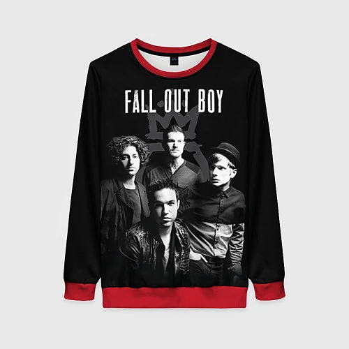 Женский свитшот Fall out boy band / 3D-Красный – фото 1