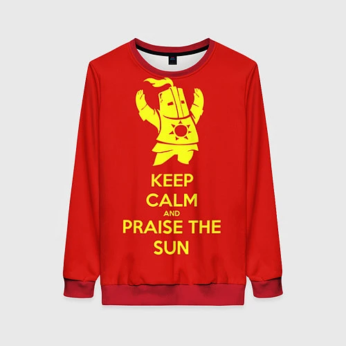 Женский свитшот Keep Calm & Praise The Sun / 3D-Красный – фото 1