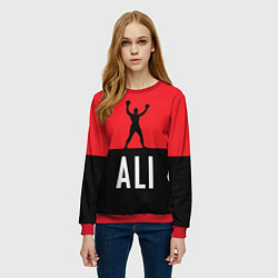 Свитшот женский Ali Boxing, цвет: 3D-красный — фото 2