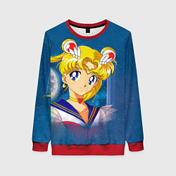 Свитшот женский Сейлор Мун, цвет: 3D-красный