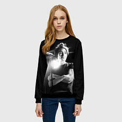 Свитшот женский Земфира на сцене, цвет: 3D-черный — фото 2