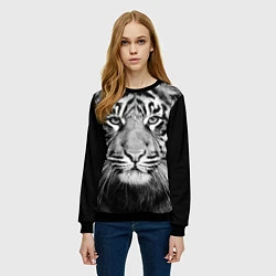 Свитшот женский Красавец тигр, цвет: 3D-черный — фото 2