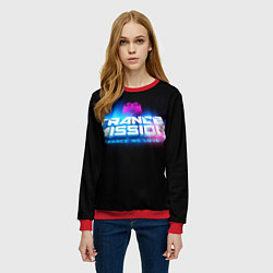 Свитшот женский Trancemission: Trance we love, цвет: 3D-красный — фото 2