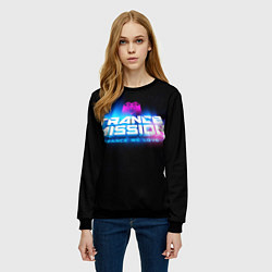 Свитшот женский Trancemission: Trance we love, цвет: 3D-черный — фото 2