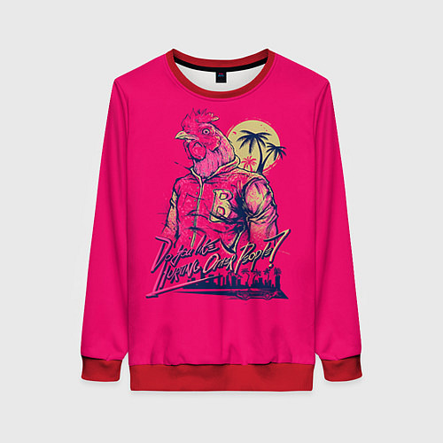 Женский свитшот Hooking Over People? / 3D-Красный – фото 1