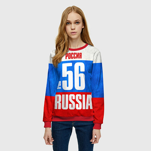 Женский свитшот Russia: from 56 / 3D-Красный – фото 3