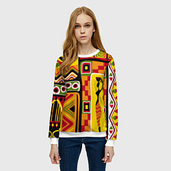 Свитшот женский Африка, цвет: 3D-белый — фото 2