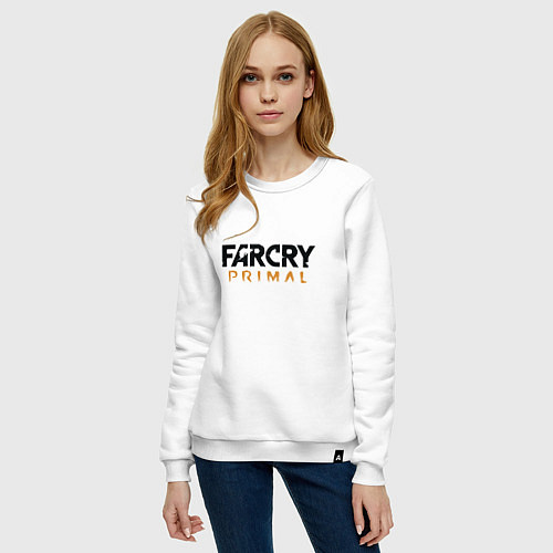 Женский свитшот Far Cry: Primal Logo / Белый – фото 3
