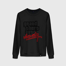Свитшот хлопковый женский GTA Vice City, цвет: черный