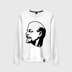 Свитшот хлопковый женский Ленин: скульптура, цвет: белый