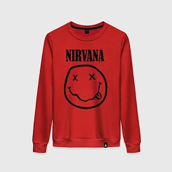 Свитшот хлопковый женский Nirvana, цвет: красный