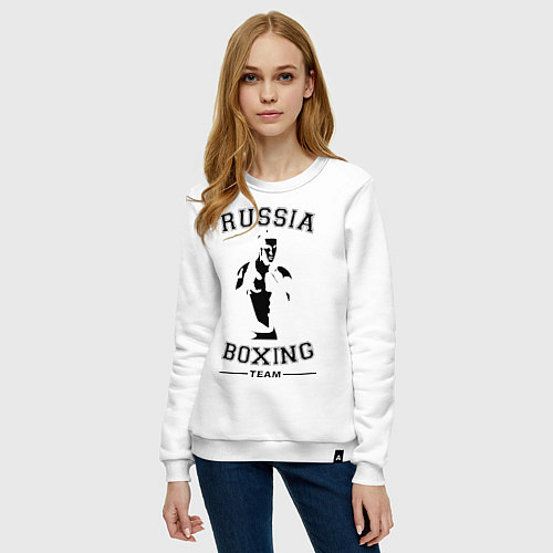 Женский свитшот Russia Boxing Team / Белый – фото 3