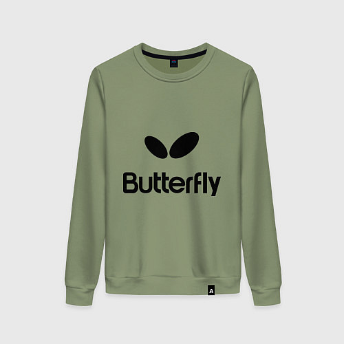 Женский свитшот Butterfly Logo / Авокадо – фото 1