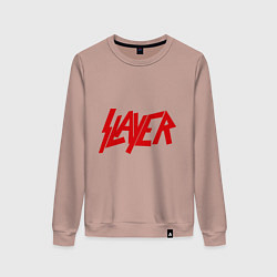 Свитшот хлопковый женский Slayer, цвет: пыльно-розовый