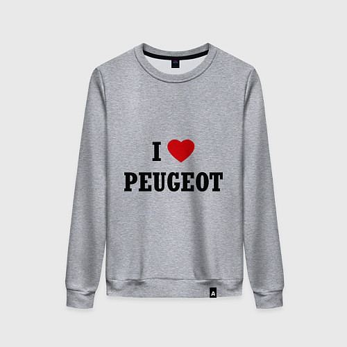 Женский свитшот I love Peugeot / Меланж – фото 1