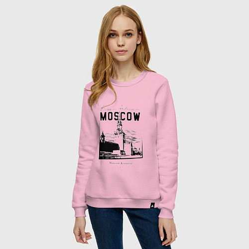 Женский свитшот Moscow Kremlin 1147 / Светло-розовый – фото 3