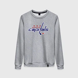 Свитшот хлопковый женский Washington Capitals, цвет: меланж