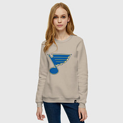 Свитшот хлопковый женский St Louis Blues, цвет: миндальный — фото 2