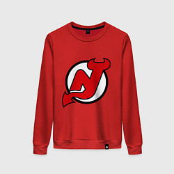 Свитшот хлопковый женский New Jersey Devils, цвет: красный