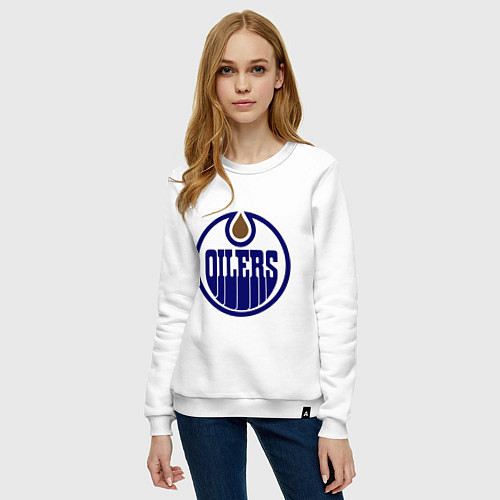 Женский свитшот Edmonton Oilers / Белый – фото 3