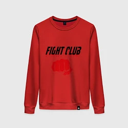 Свитшот хлопковый женский Fight Club, цвет: красный