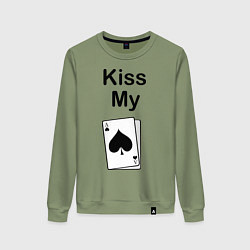 Женский свитшот Kiss my card